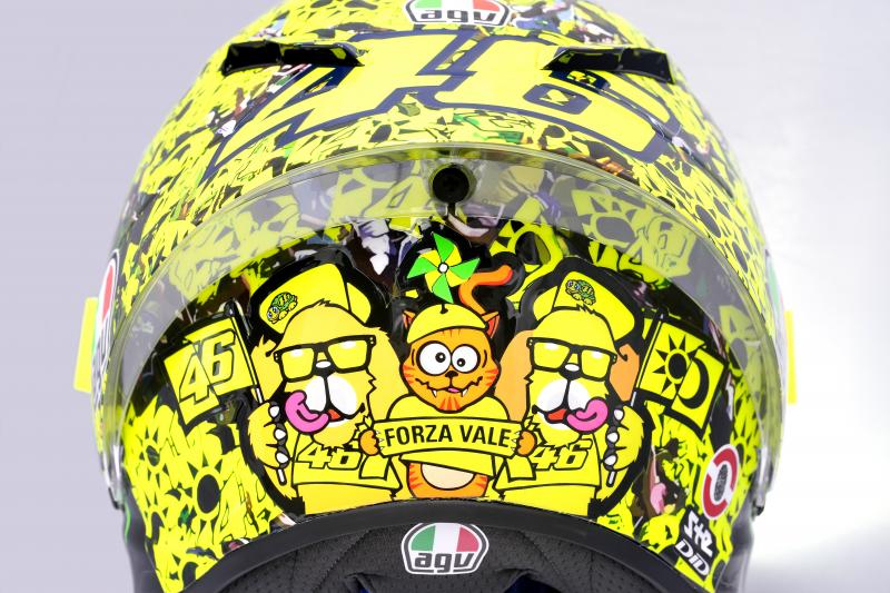 バレンティーノ・ロッシ　Moto GPカーボンヘルメット フォトギャラリー～バレンティーノ・ロッシのスペシャルヘルメット