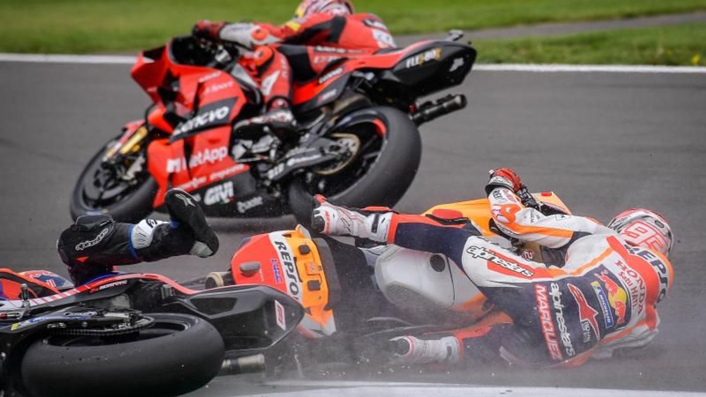 In photos: Marc Marquez and Martin's crash sequence