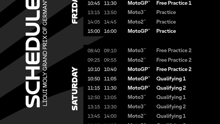 German GP Schedule