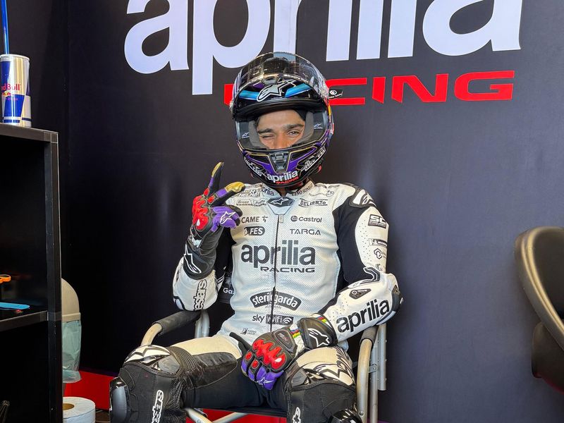 Jorge Martin lapping around Misano with the RS-GP25