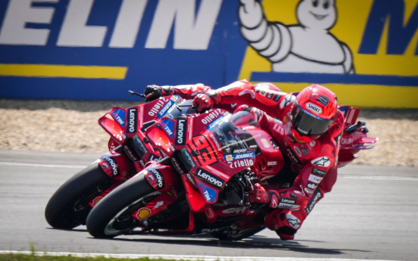 Marc Marquez, Francesco Bagnaia, Ducati Lenovo Team, Tissot Grand Prix of Czechia
