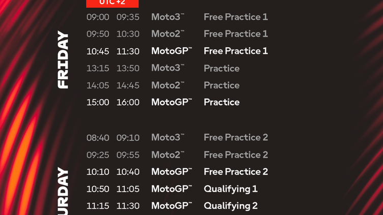 GP Schedule Spanish GP
