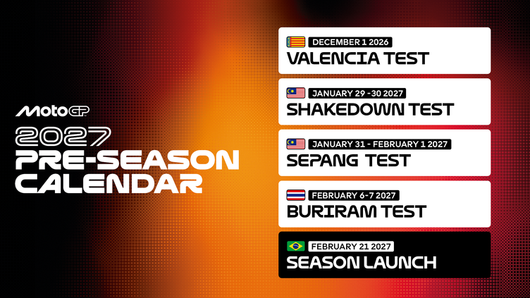 2027 MotoGP Test Calendar