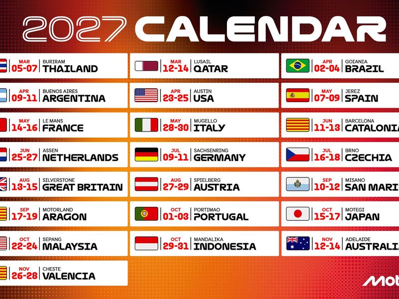 MotoGP 2027 Calendar